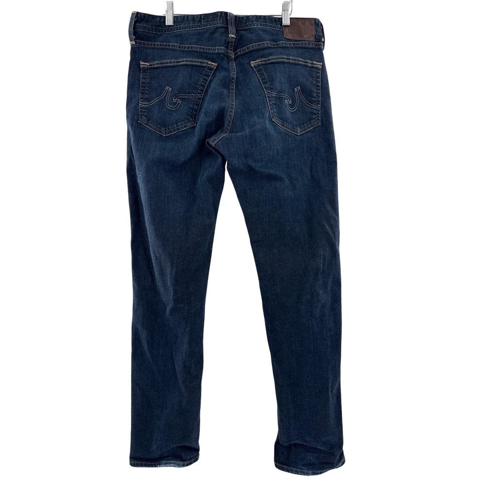 AG Adriano Goldschmied Jeans Mens 33x32 Dark Wash Straight Leg Denim Made in USA - Picture 2 of 9